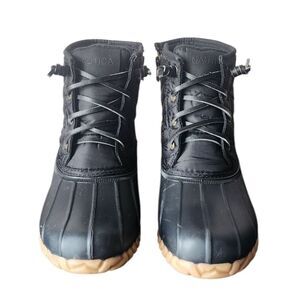 Nautica Black Duck Boots - Size 8